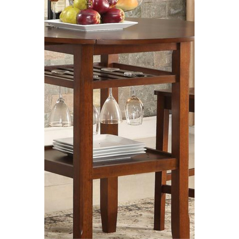 Charming Wooden Counter Height Table With Versatile Features For Stylish Spaces, Cherry
