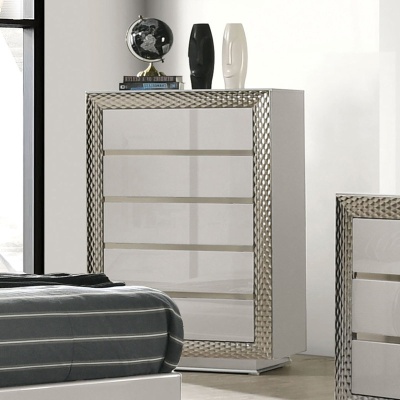 Commode Ventnor Glam, gris