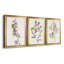 Neutral Botanical Study I - Ensemble de 3 impressions sur toile encadrées-1192051500-1192051496