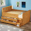 Lit plateforme double, fabrication en bois avec éclairage à DEL intégré et tiroirs de rangement sous le lit pour la chambre à coucher
