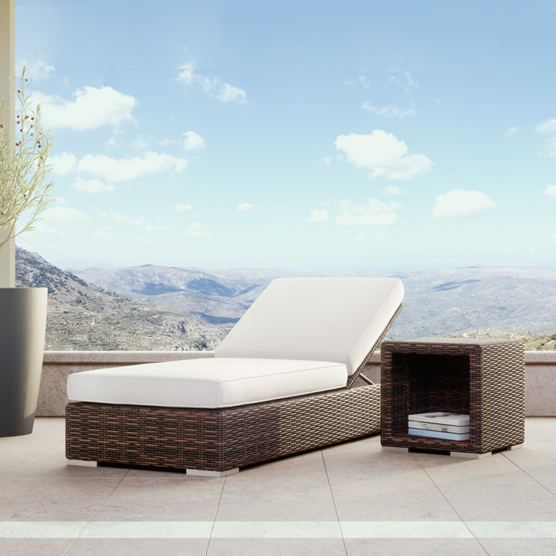 Kiona Square Resin Wicker Outdoor Side Table