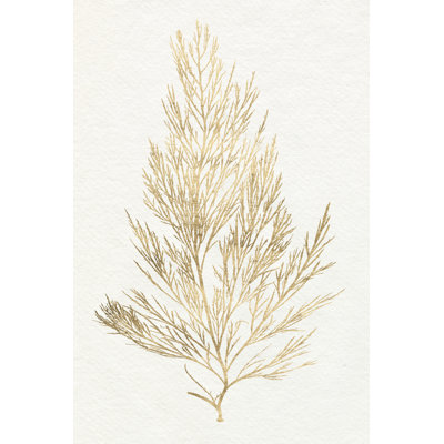 Gilded Algae V - Wrapped Canvas Painting