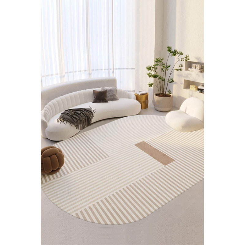 Tapis moderne avec envers antidérapant, Ovale 3 pi 3 po x 9 pi 10 po
