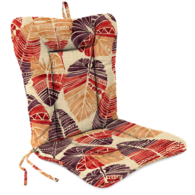 21" x 38" Outdoor Chair Cushion with Ties and Loop, Hixon Sunset