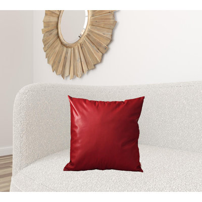  Housse et insert de coussin décoratif carré en similicuir