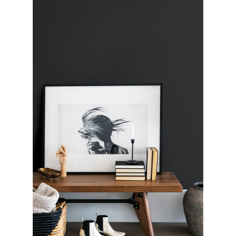 Twine Grass Cloth Wallpaper, Black