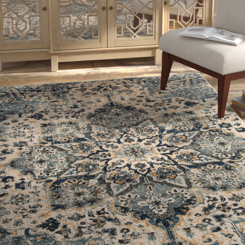 Carmel Performance Damask Rug, Rectangle 10' x 14'