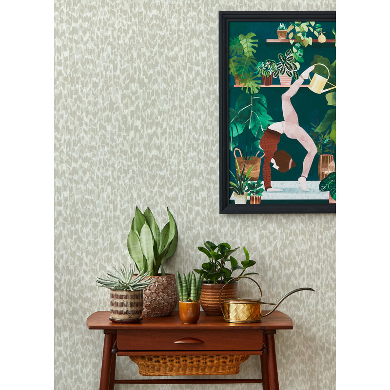 Calypso Abstract Animal Print Luxury Wallpaper, Sand