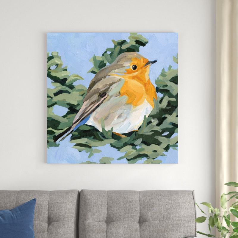 Painterly Bird I, H 36 po x l 36 po