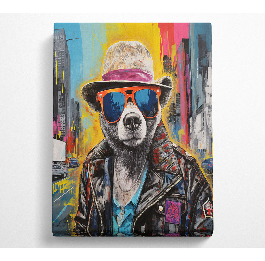 Kunstdruck Cool City Bear