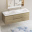 Meuble-lavabo mural avec lavabo, meuble de rangement flottant pour salle de bain avec lavabos doubles en résine