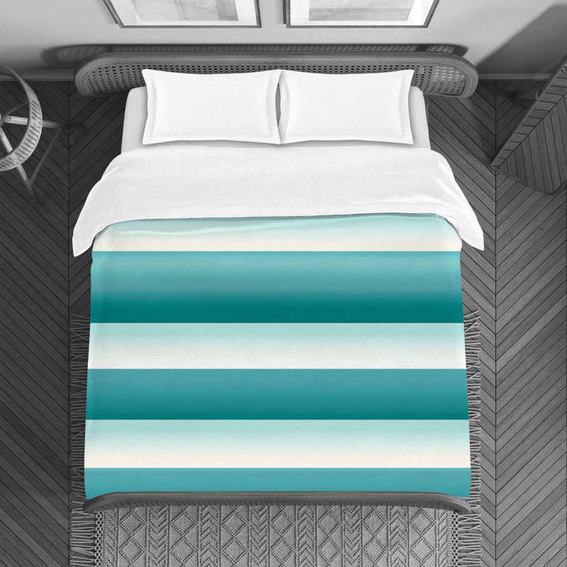 Polyester Striped Duvet Cover, Twin Duvet Cover