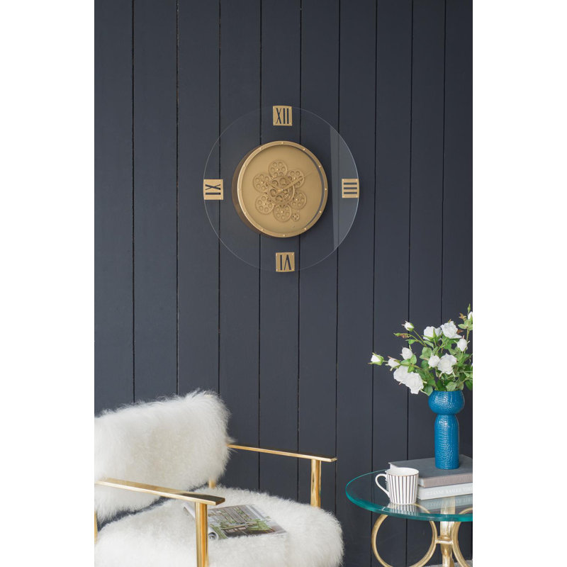 Horloge murale 23,5 "avec chiffres romains - charme industriel pour décor moderne