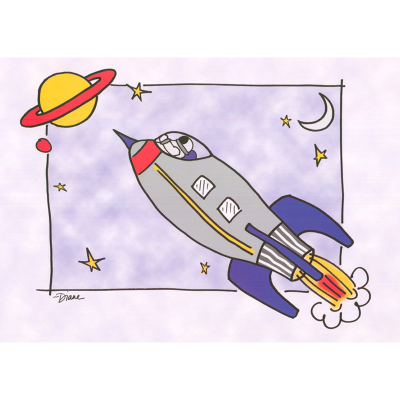 Rocketship I, 13" H x 18" W