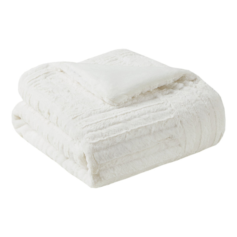 Arctic Larkin Ultra Plush Down Alternative Throw, Ivory