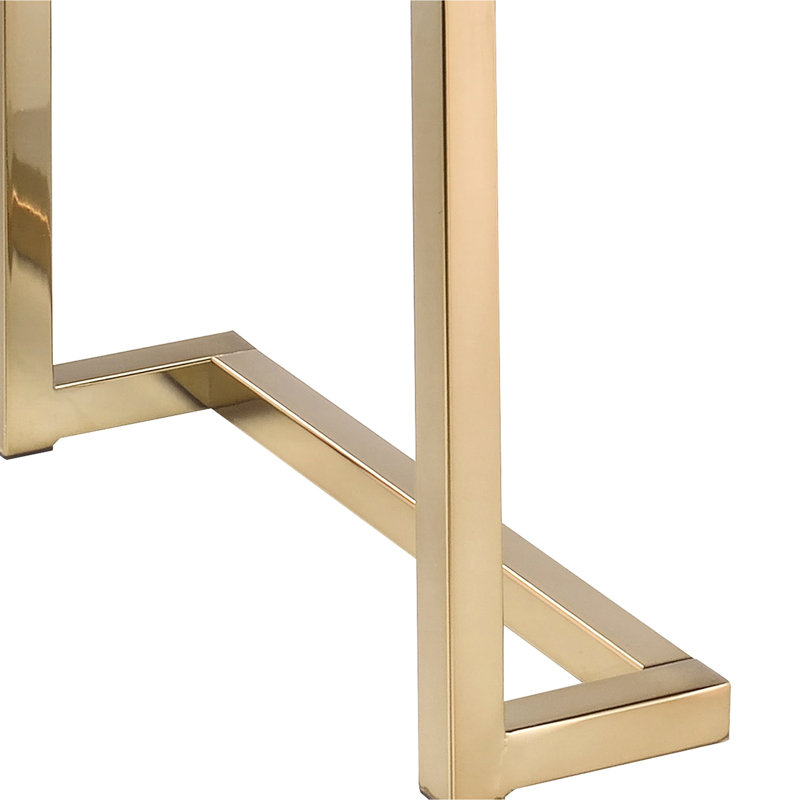 Banc contemporain pour chambre avec siège en tissu noir et base champagne