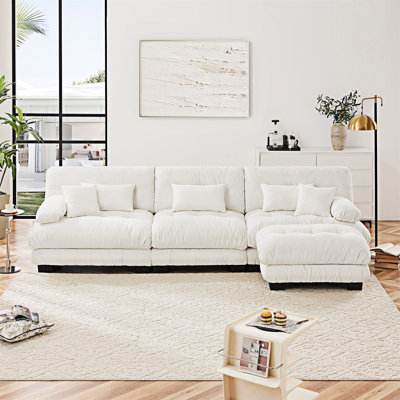 Canapé modulaire modulaire avec repose-pieds convertible