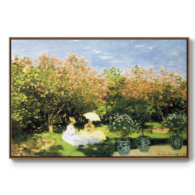 Le jardin, 1872, H 25 po x l 37 po x P 2 po, Noyer