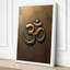 Golden Om Minimalist 1 Piece Wrapped Canvas Wall Art-463779212-463779219