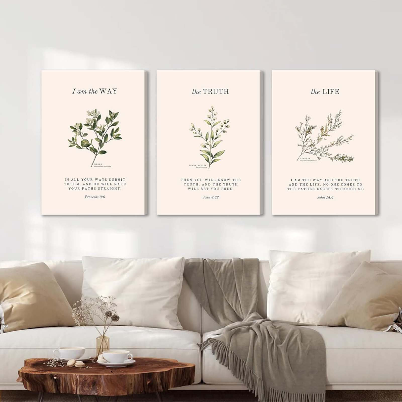 Toile Décorative Avec Verset Biblique Jérémie 29:11 - Désert Coucher De Soleil - Art Chrétien Neuf