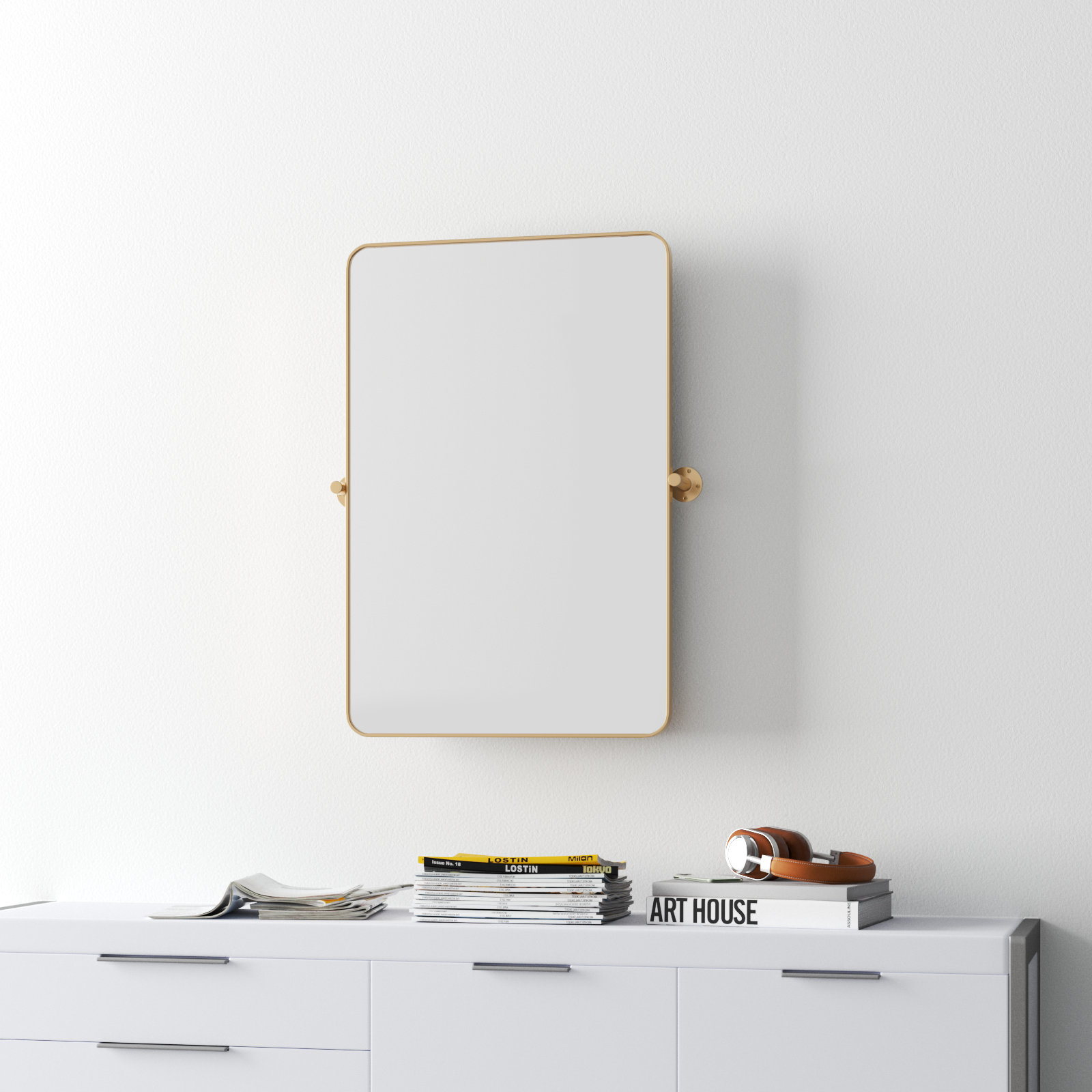 Evvie 24" Accent Mirror, Gold