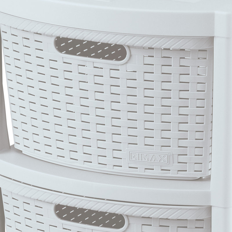 Berrian 3 Drawer Storage Drawer, White
