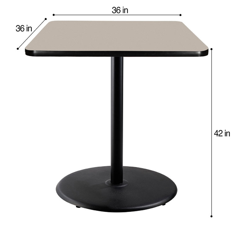Table basse Bennet, H 42 po x L 36 po x l 36 po, Noir, Gris