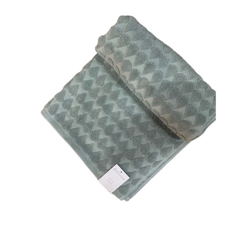 100% Cotton Plush Jacquard Bath Sheet, Jadeite