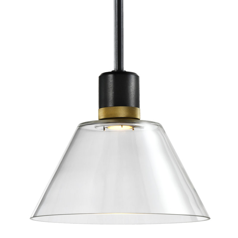 Zigrina Pendant, Satin Brushed Black/Aged Brass