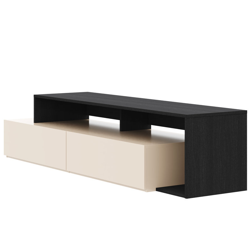 Meuble télé 72 po avec 2 tiroirs, Black