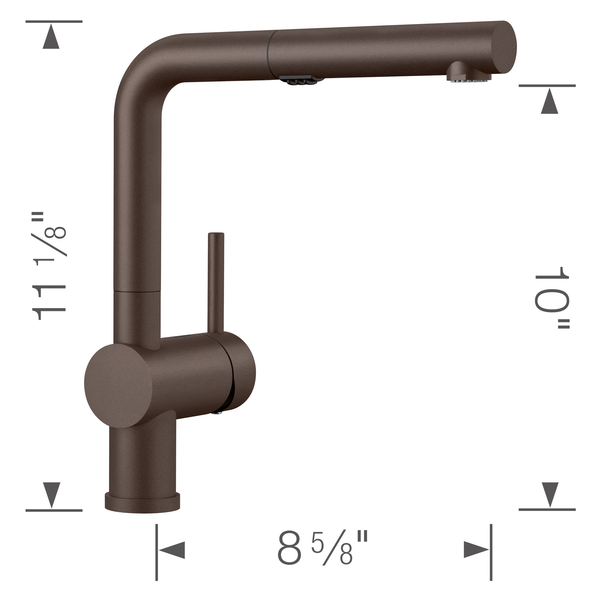 Linus Low Arc Pull-Out Dual-Spray Kitchen Faucet, Café