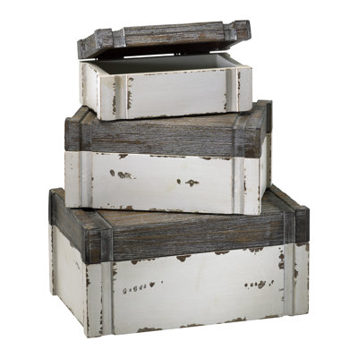 Ensemble de 3 boîtes de rangement Alder