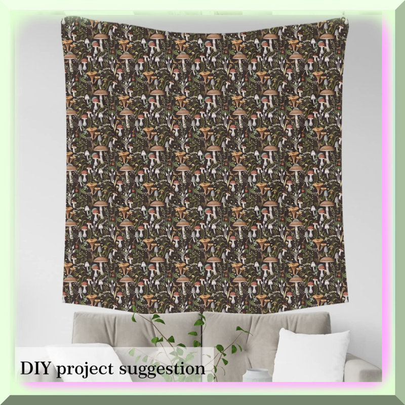 Botanical Mushroom Fabric 2 Yards