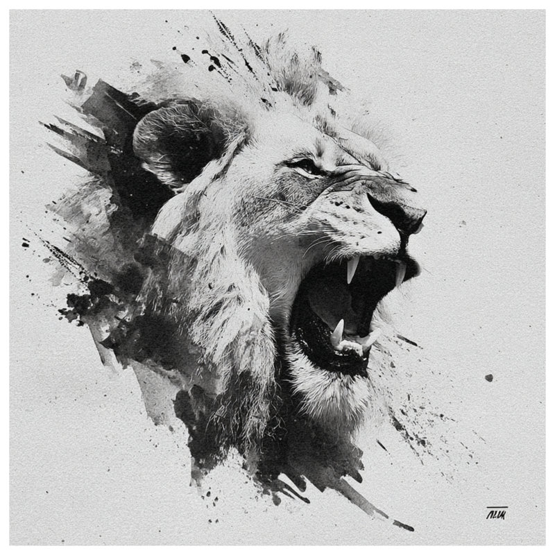Housses de couette Roaring Lion Art, Très grand lit
