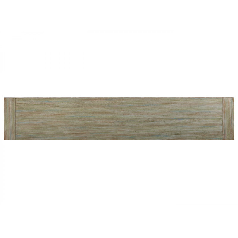 Ocean Breeze Shell White Mahogany Rectangular Console