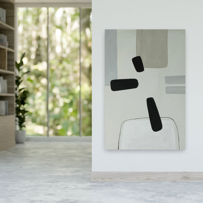 «Floating Minimalist Shapes Abstract Contemporary Elegant», reproduction d'art murale, H 60 po x l 40 po