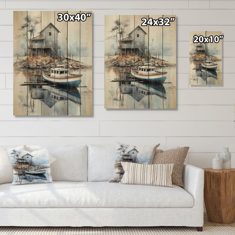 Port maritime solitude II sur bois, H 20 po x l 10 po x P 0,78 po
