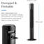 Emperial 46" Tower Fan with Remote Control - Oscillating Bladeless Cooling Fan, Portable 12 Hour Timer, 3 Modes & 3 Speeds - Black