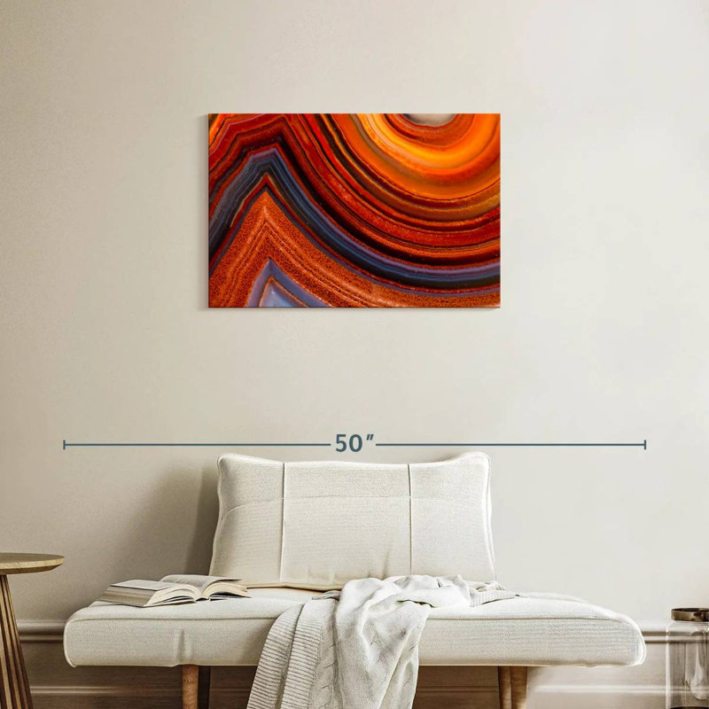 Alvord Orange Fortification Agate, 20'' H x 30'' W