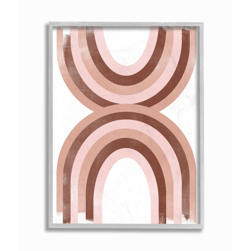 «Rainbow Retro Color Curves» par June Erica Vess - impression d'art graphique, H 20 po x l 16 po x 1,5 po
