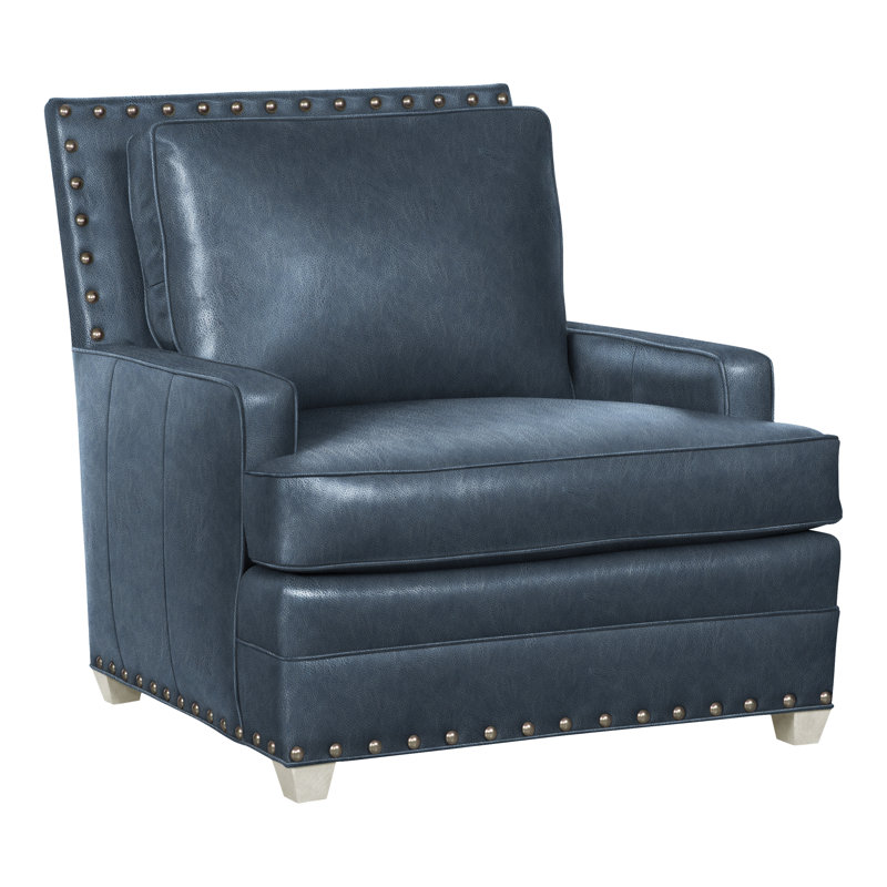 Riverside 35.5" Chair, Saloon Jeans Genuine Leather, No, Wrenn