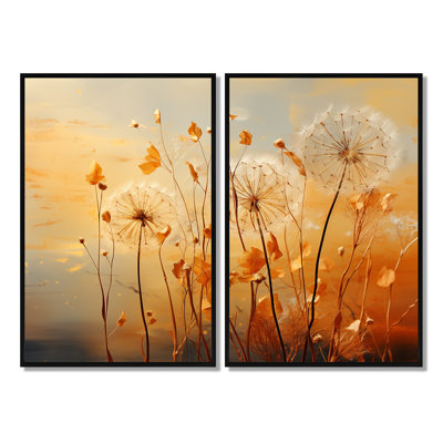 Chabut - Ensemble de 2 reproductions d'art sur toile orange