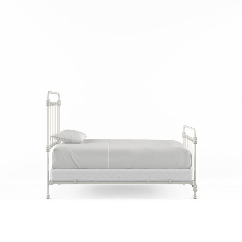 160 Picket Fence Bed | Complete Standard, Matte White, Twin