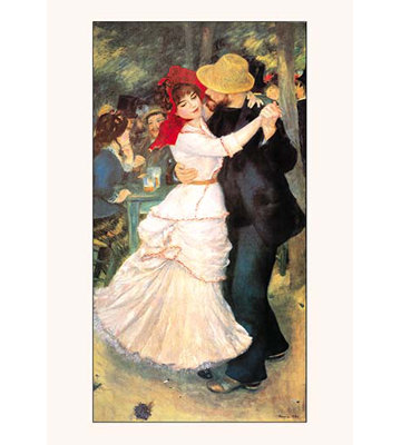 « bal a bougival » par renoir, reproduction d’art