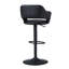 Tabouret de bar réglable en métal avec aspect cuir, pivotant et design contemporain