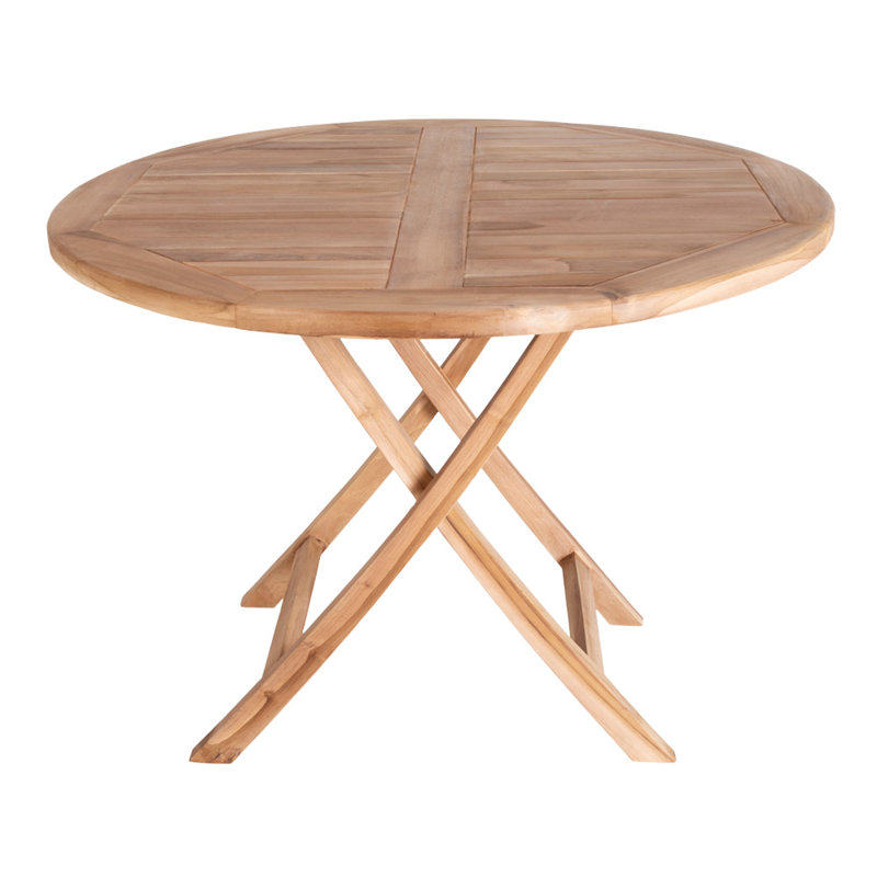 Deatsville Teak Round Solid Wood Dining Table
