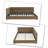 Modern Upholstered Daybed with Channel-Tufted Backrest, queen Size-65020316