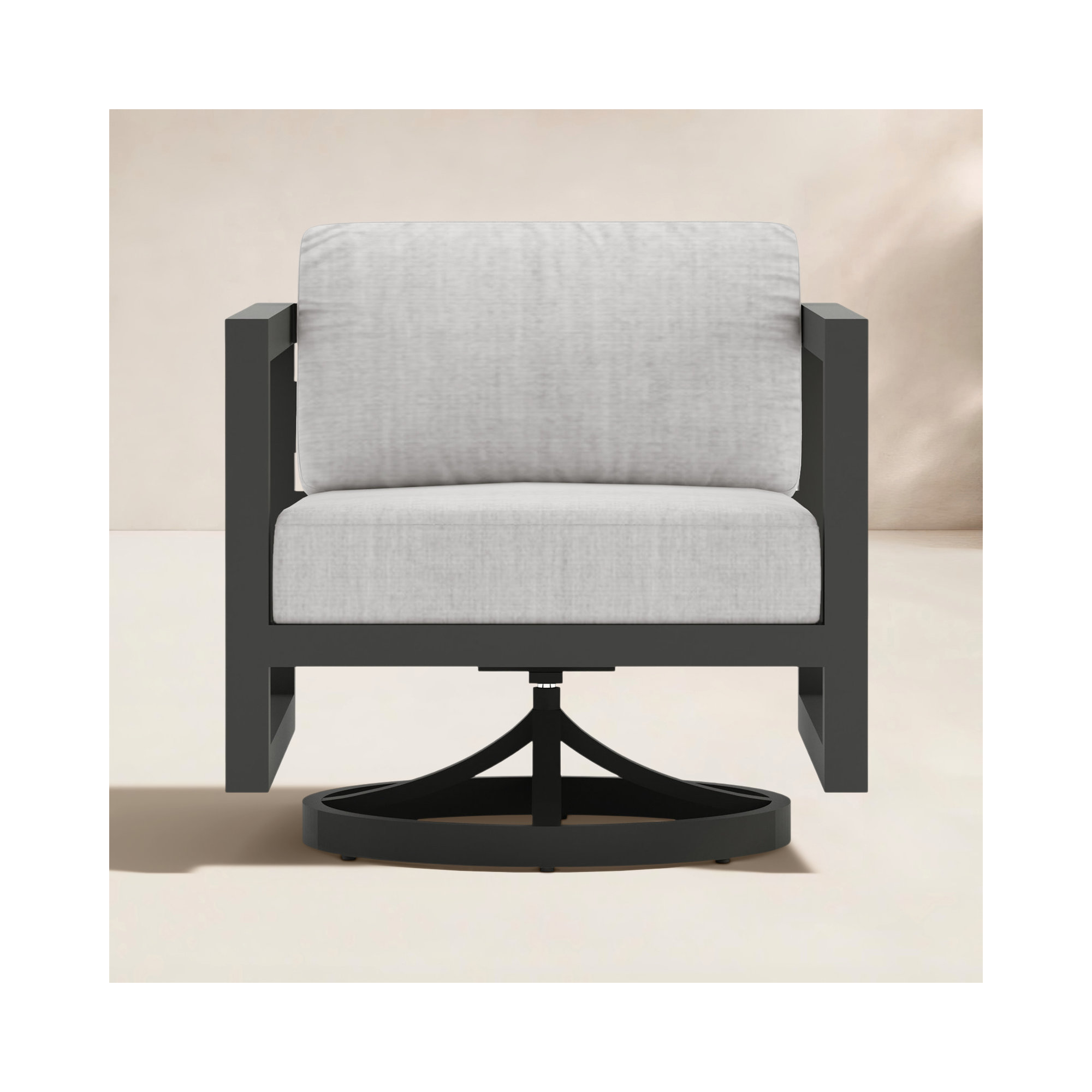 Yarieli Outdoor Chair with Sunbrella® Cushions, Slate, Cast Silver Sunbrella®