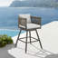 Tabouret d'extérieur en métal avec coussin Haimes-2003608509-2062266988