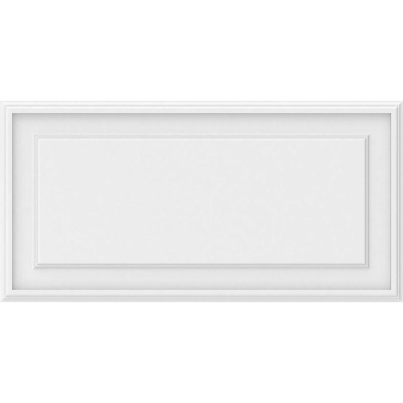 Panneau mural surélevé en PVC blanc Legacy, H 16 po x l 32 po x P 0,63 po